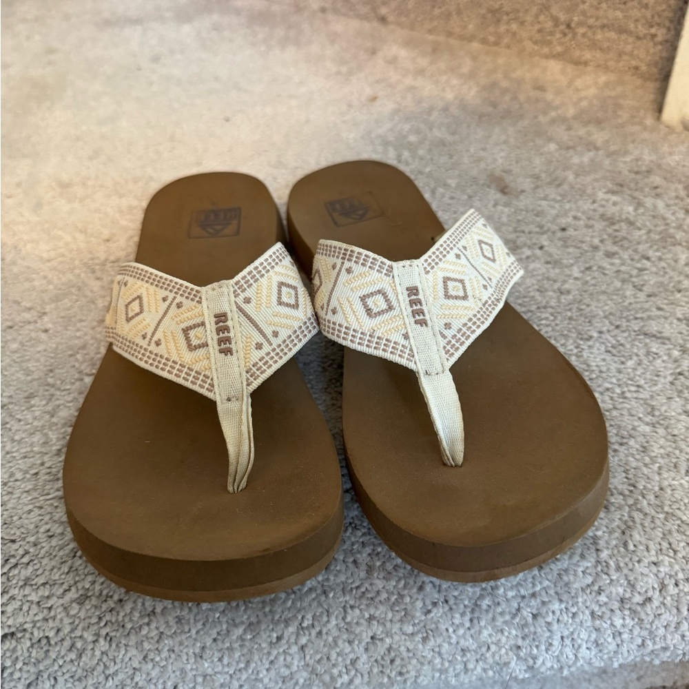 Reef Women's Cream and Brown Sandals